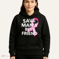 Save Man's Best Friend Breast Cancer Ribbon Hoodie thumb 5