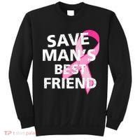 Save Man's Best Friend Breast Cancer Ribbon Sweatshirt thumb 0