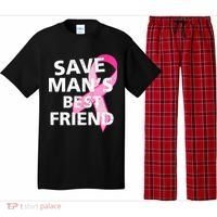 Save Man's Best Friend Breast Cancer Ribbon Pajama Set thumb 0