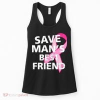 Save Man's Best Friend Breast Cancer Ribbon Women's Tank Top thumb 0
