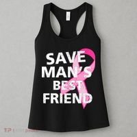 Save Man's Best Friend Breast Cancer Ribbon Women's Tank Top thumb 3