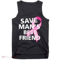 Save Man's Best Friend Breast Cancer Ribbon Tank Top thumb 0