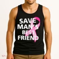 Save Man's Best Friend Breast Cancer Ribbon Tank Top thumb 3