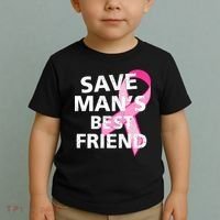 Save Man's Best Friend Breast Cancer Ribbon Toddler T-Shirt thumb 2