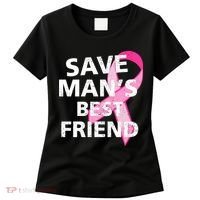 Save Man's Best Friend Breast Cancer Ribbon Women's T-Shirt thumb 0