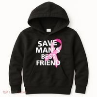 Save Man's Best Friend Breast Cancer Ribbon Kids Hoodie thumb 0