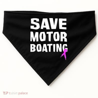 Save Motor Boating Breast Cancer USA-Made Doggie Bandana