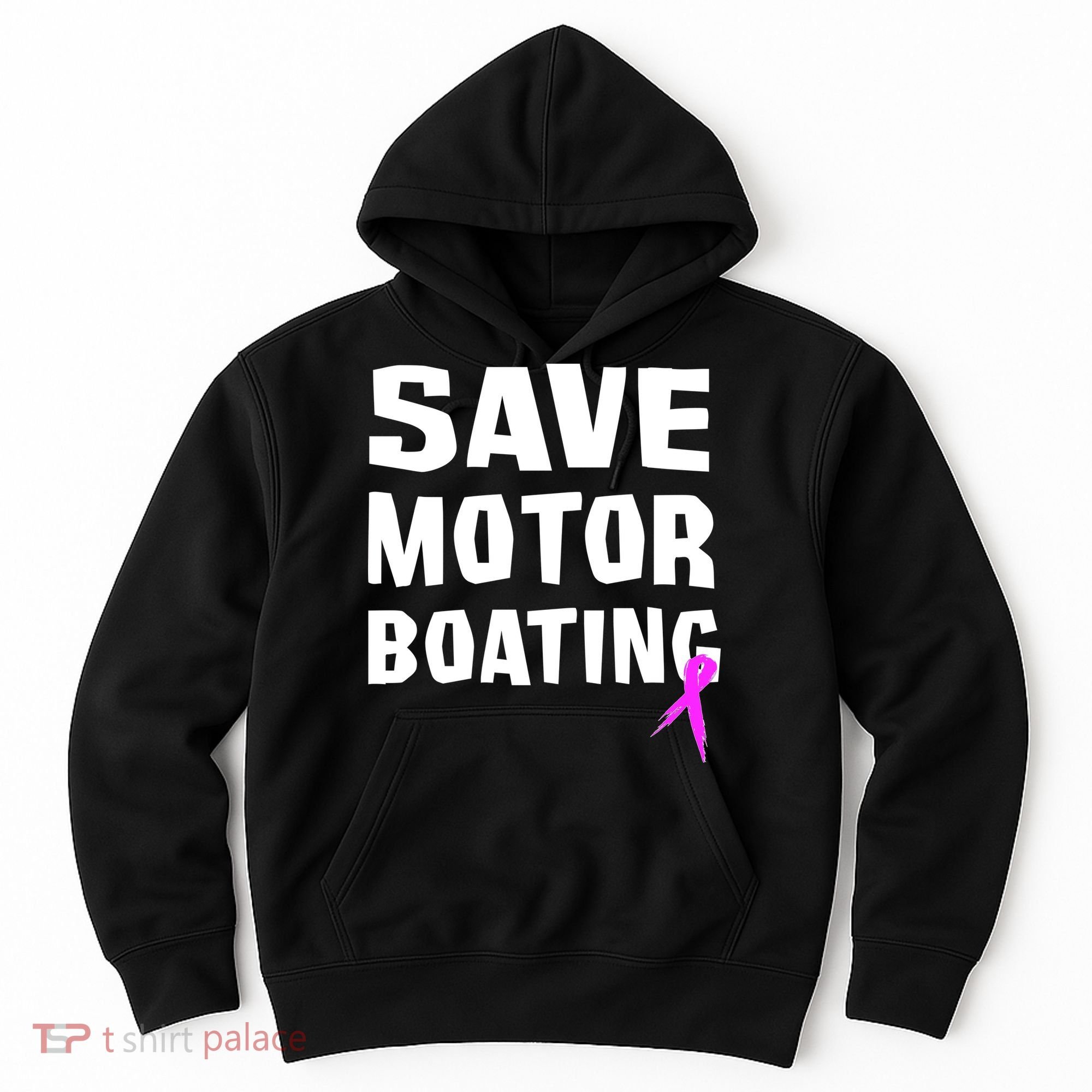 Save Motor Boating Breast Cancer Hoodie