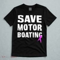 Save Motor Boating Breast Cancer T-Shirt thumb 5