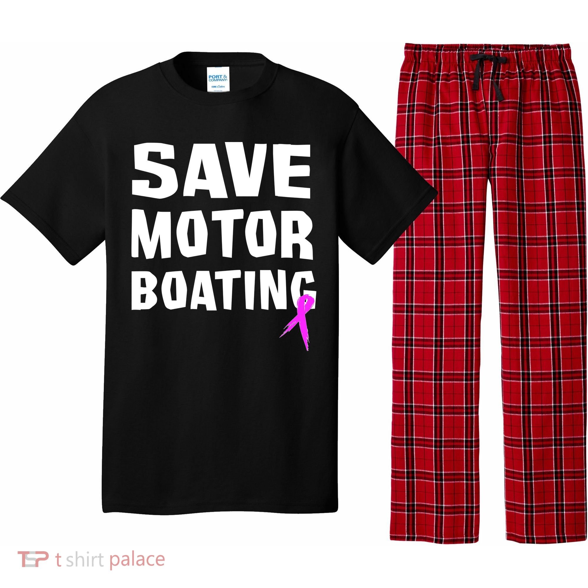 Save Motor Boating Breast Cancer Pajama Set