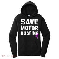 Save Motor Boating Breast Cancer Women's Hoodie thumb 0