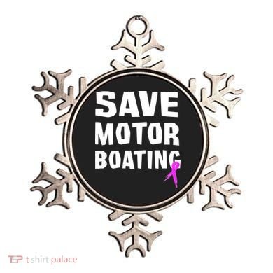Save Motor Boating Breast Cancer Ornament