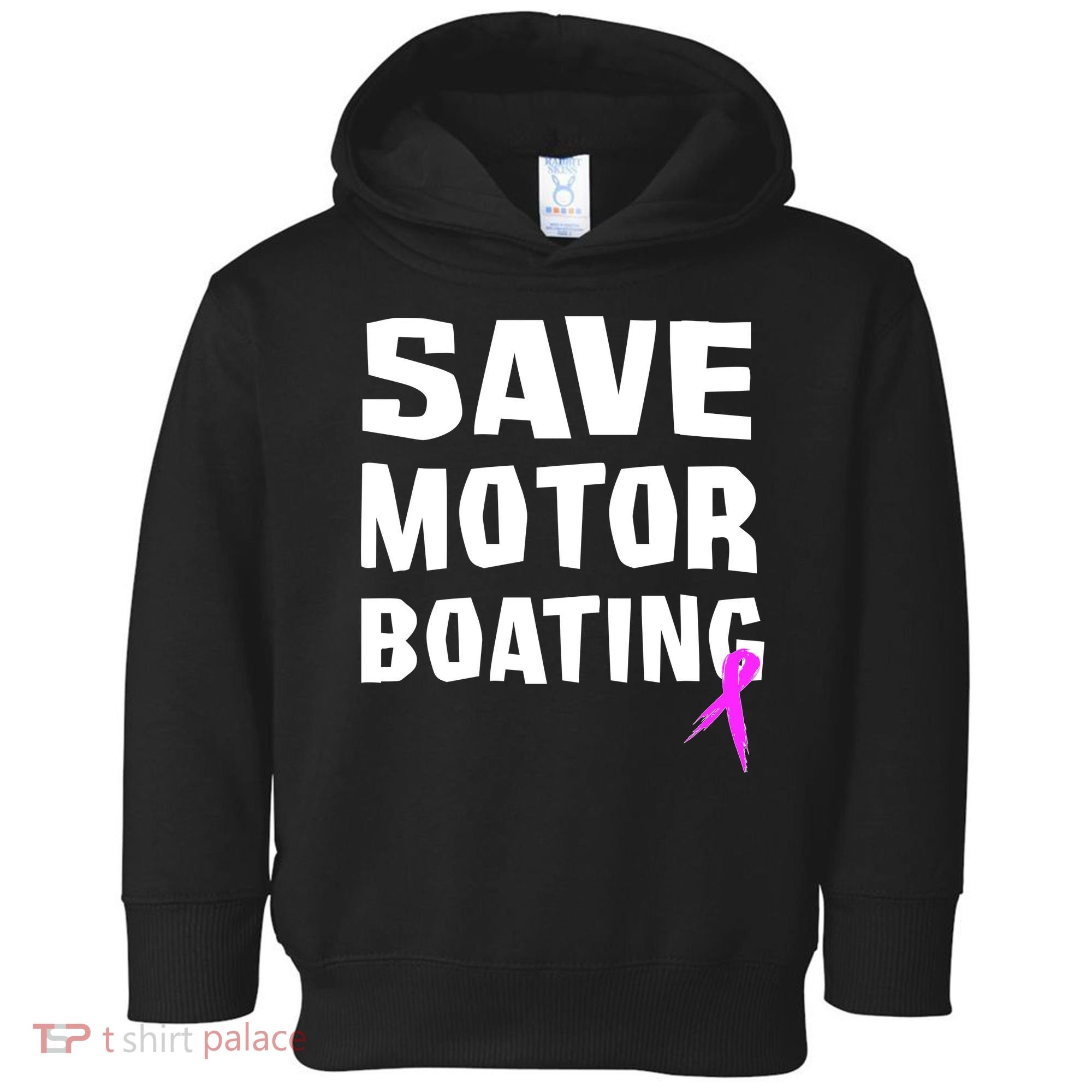 Save Motor Boating Breast Cancer Toddler Hoodie