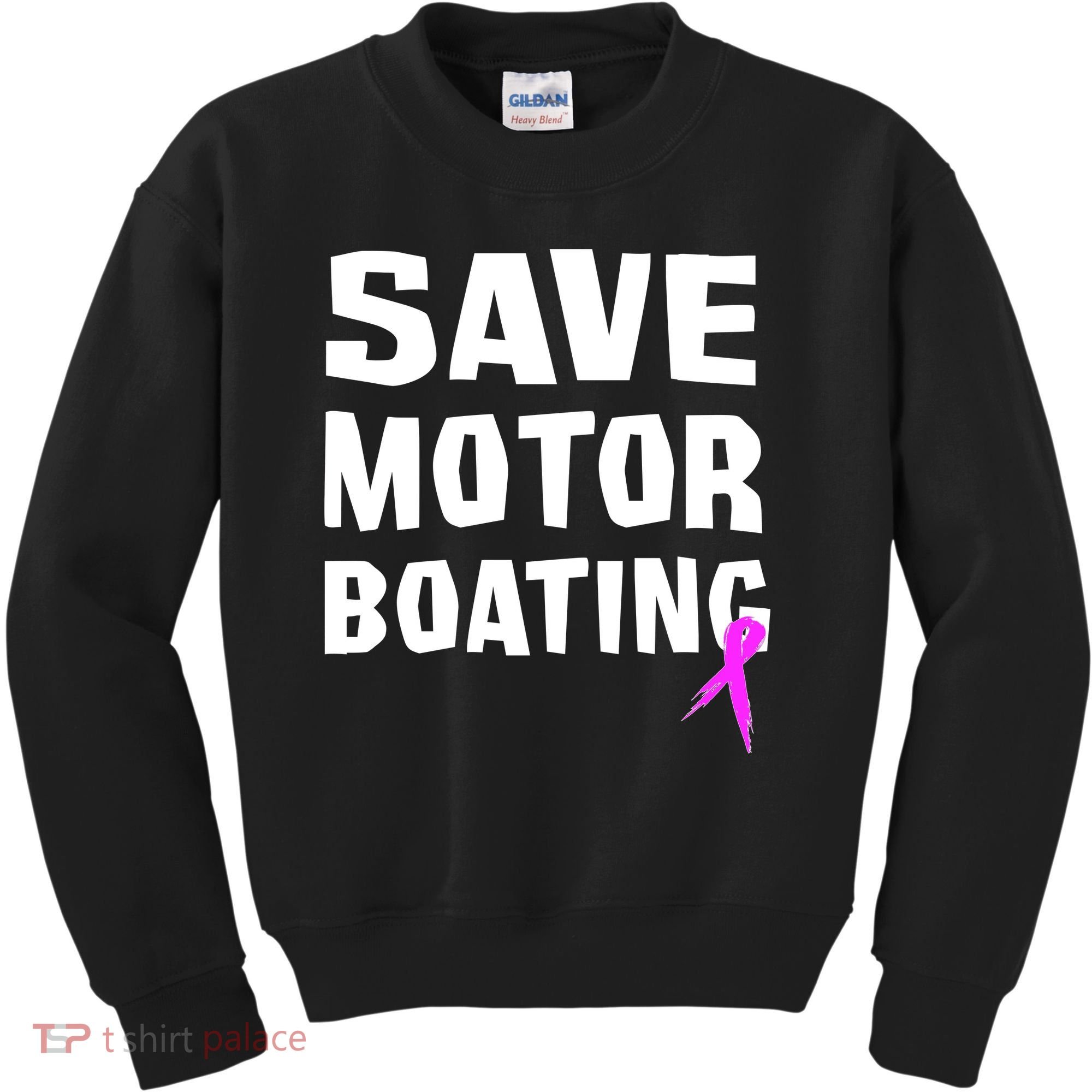 Save Motor Boating Breast Cancer Kids Sweatshirt