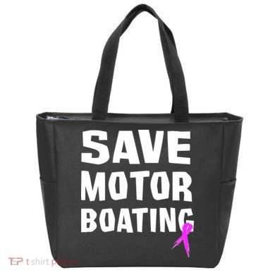 Save Motor Boating Breast Cancer Tote Bag