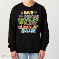 Save Rescue Recycle Plant Clean Care Earth Day Women's Sweatshirt thumb 0