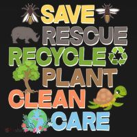 Save Rescue Recycle Plant Clean Care Earth Day Doggie Tank thumb 4