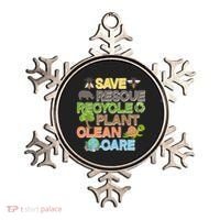 Save Rescue Recycle Plant Clean Care Earth Day Ornament thumb 0