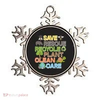 Save Rescue Recycle Plant Clean Care Earth Day Ornament thumb 0