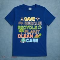 Save Rescue Recycle Plant Clean Care Earth Day T-Shirt thumb 5