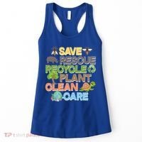Save Rescue Recycle Plant Clean Care Earth Day Women's Tank Top thumb 0