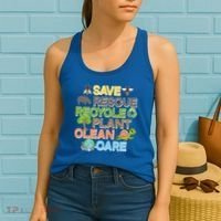 Save Rescue Recycle Plant Clean Care Earth Day Women's Tank Top thumb 2