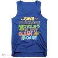 Save Rescue Recycle Plant Clean Care Earth Day Tank Top thumb 0