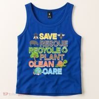 Save Rescue Recycle Plant Clean Care Earth Day Tank Top thumb 2