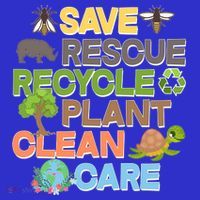 Save Rescue Recycle Plant Clean Care Earth Day Kids Sweatshirt thumb 2