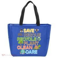 Save Rescue Recycle Plant Clean Care Earth Day Tote Bag thumb 0