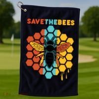 Save The Bees Golf Towel thumb 1