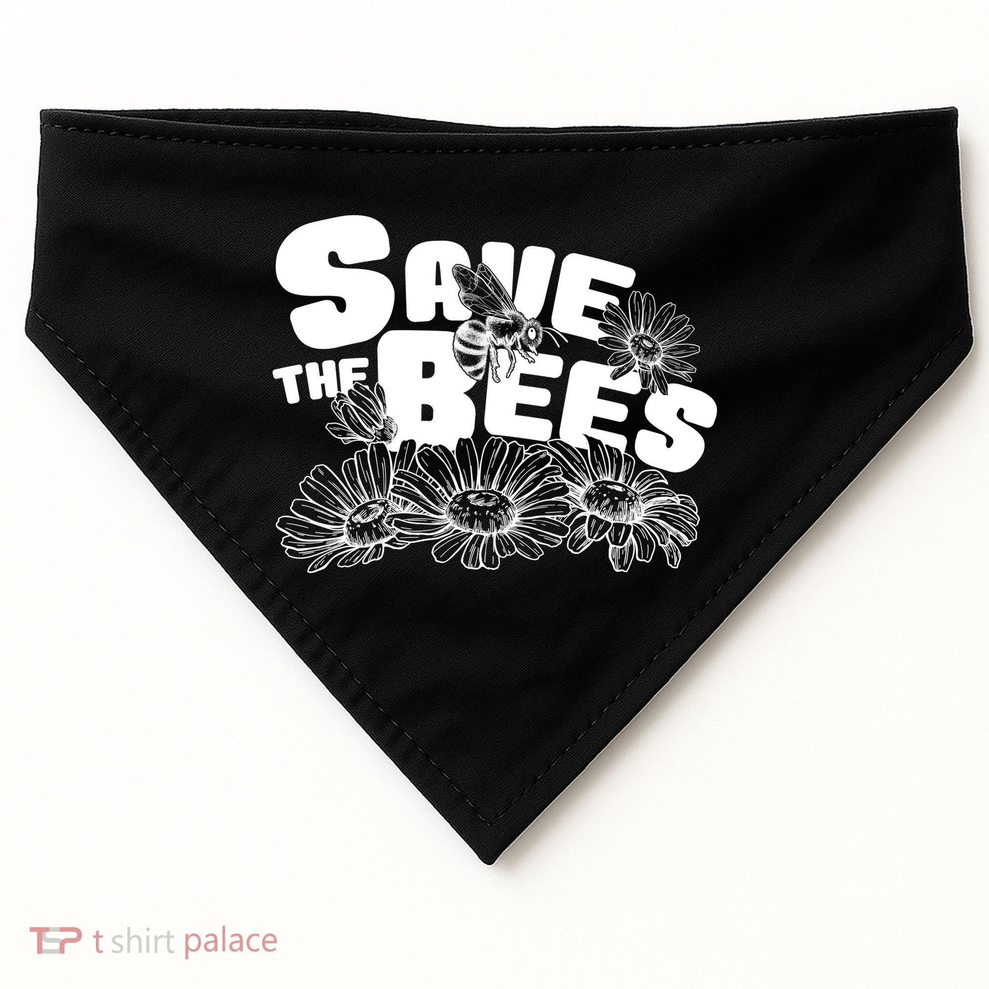Save The Bees Floral USA-Made Doggie Bandana