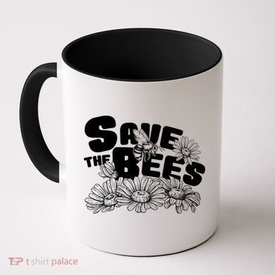 Save The Bees Floral Coffee Mug