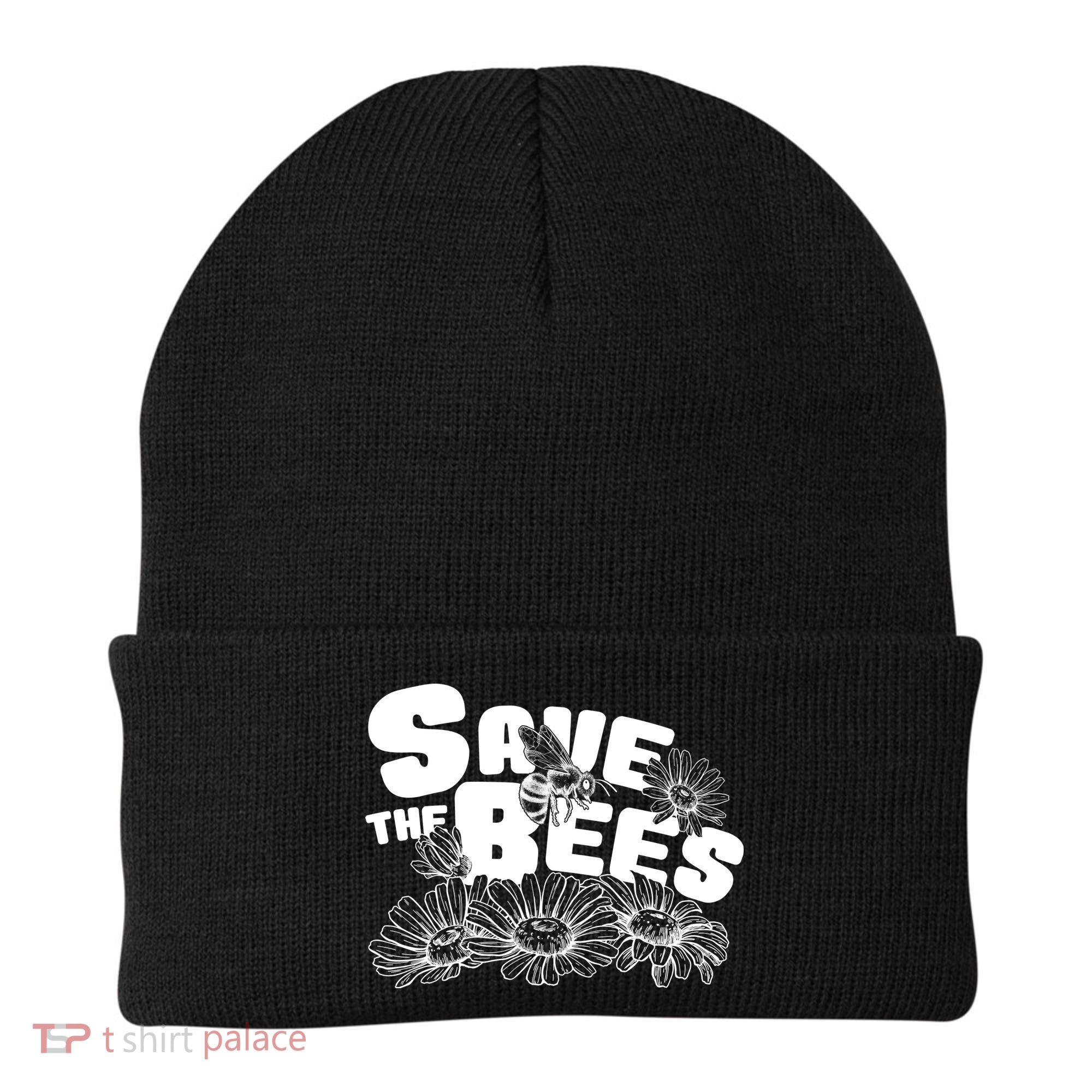 Save The Bees Floral Beanie