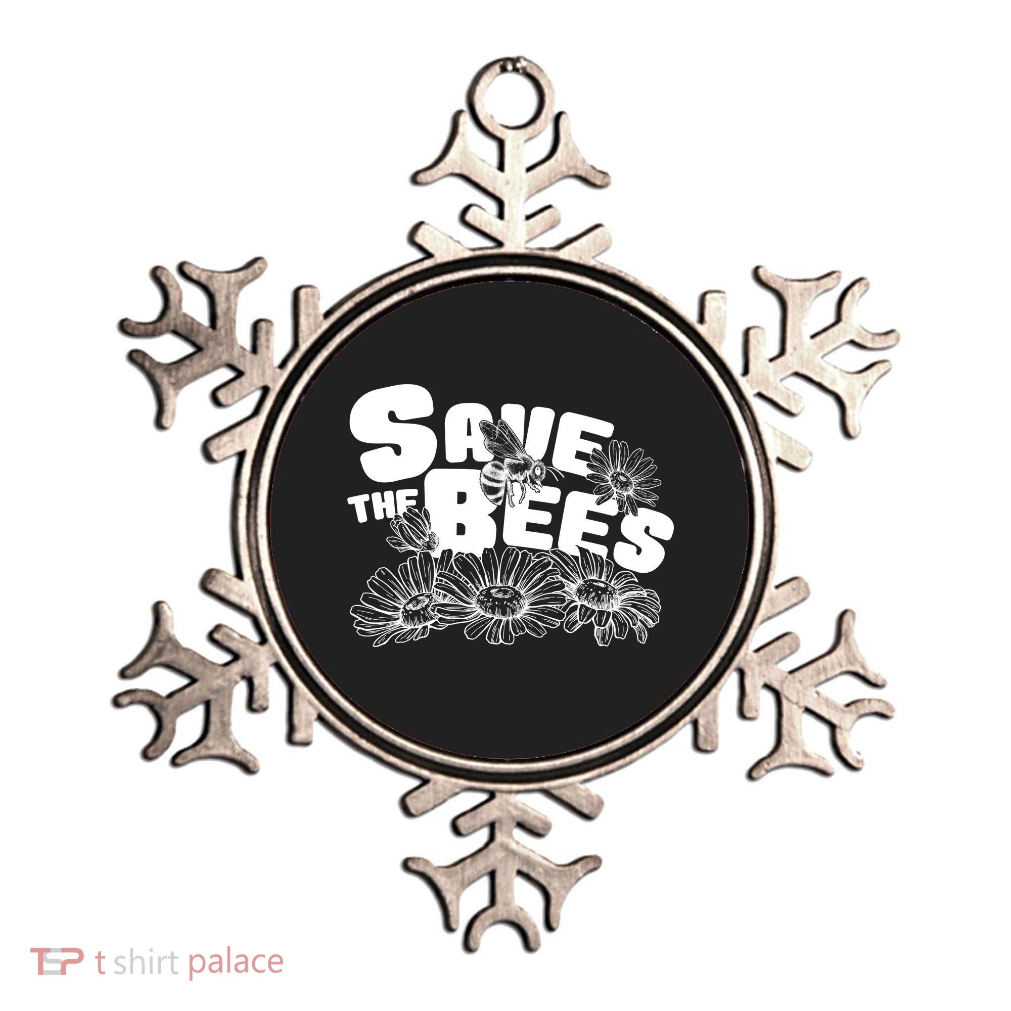 Save The Bees Floral Ornament