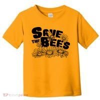 Save The Bees Floral Toddler T-Shirt thumb 0