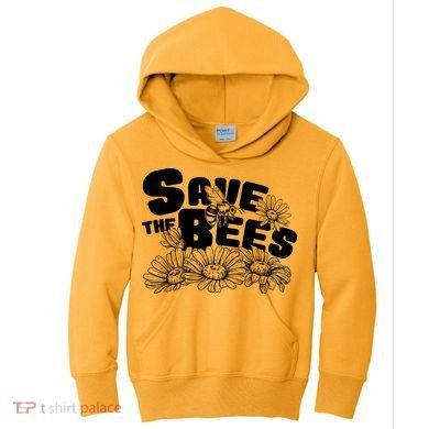 Save The Bees Floral Kids Hoodie