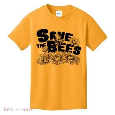Save The Bees Floral Kids T-Shirt