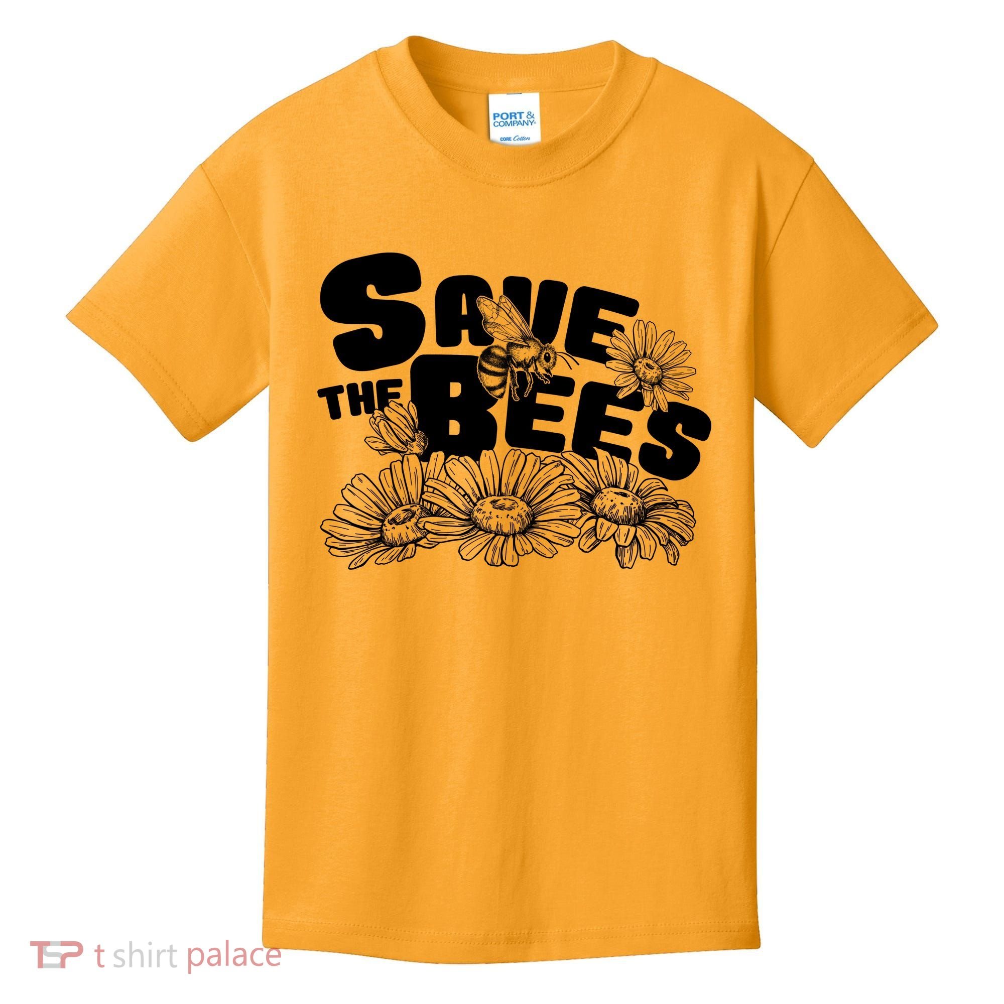Save The Bees Floral Kids T-Shirt
