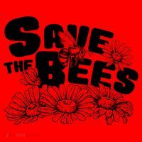 Save The Bees Floral Santa Hat thumb 1