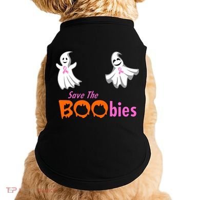 Save The Boobies Halloween Ghost Doggie Tank
