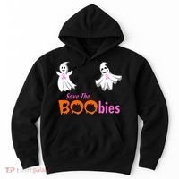 Save The Boobies Halloween Ghost Hoodie thumb 0
