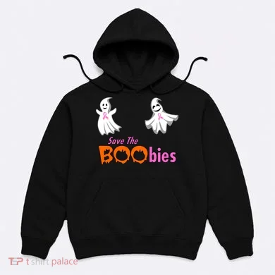Save The Boobies Halloween Ghost Hoodie