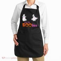 Save The Boobies Halloween Ghost Apron thumb 2