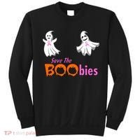 Save The Boobies Halloween Ghost Sweatshirt thumb 0