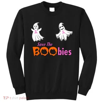 Save The Boobies Halloween Ghost Sweatshirt