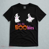 Save The Boobies Halloween Ghost T-Shirt thumb 5