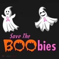 Save The Boobies Halloween Ghost Bucket Hat thumb 4