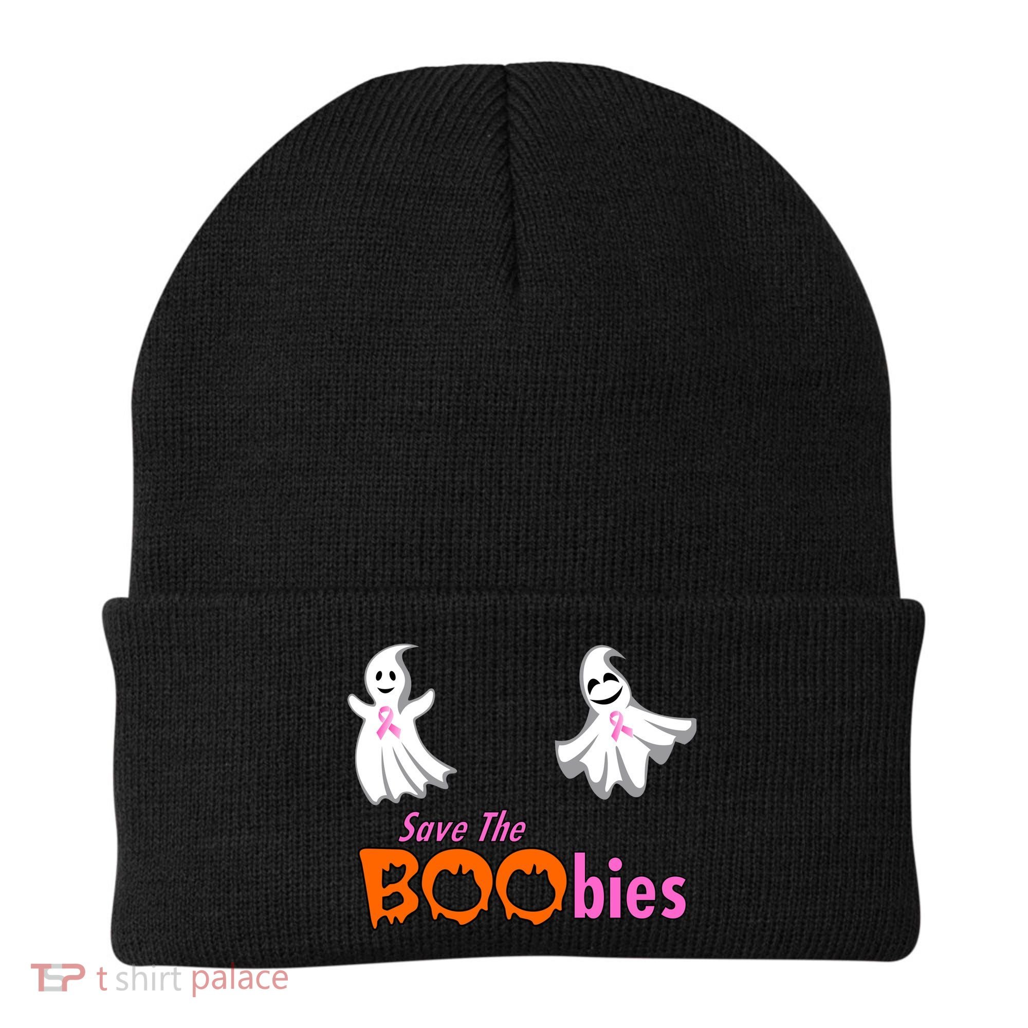 Save The Boobies Halloween Ghost Beanie