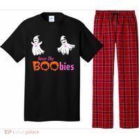 Save The Boobies Halloween Ghost Pajama Set thumb 0